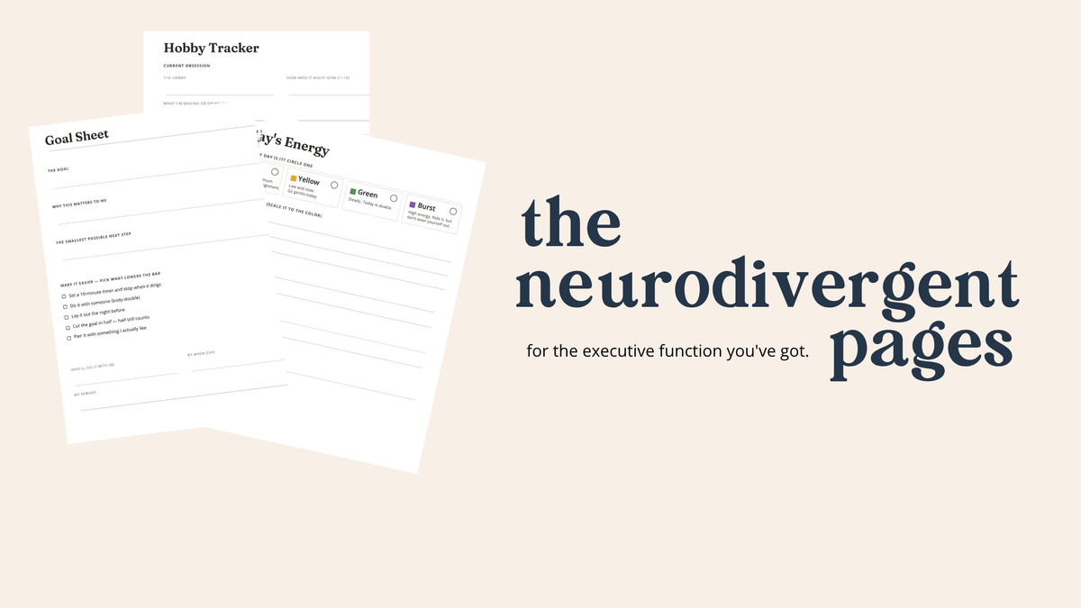 the neurodivergent pages (add on)